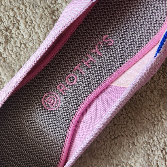 Rothy’s The Round Flat Pink Begonia Round Toe Knit Ballet Flats womens 10 euc - Picture 3 of 8